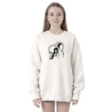 Tshirthane P23011S239 Steins Gate Okabe and Kurisu Beyaz 2ip Kadın Sweatshirt