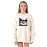 Tshirthane P23184S7369 The Psycho Bunch Ekru 2ip Kadın Sweatshirt