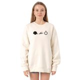 Tshirthane P23317S247 Ekru Kadın Sweatshirt