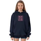 Tshirthane P23752S3292 Blackpink JenChooLiChaeng Hangul Lacivert 3 ip Kapüşonlu Kadın Sweatshirt