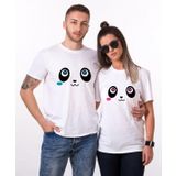 Tshirthane Panda Gözler 2'li Sevgili T-shirt