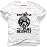 Tshirthane Peaky Blinders Tommy Shelby Cillian Murphy, Sam Neill, Helen Mccrory Beyaz Erkek T-Shirt