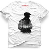 Tshirthane Peaky Blinders Tommy Shelby Gölge Beyaz Erkek T-Shirt - XL