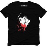 Tshirthane Peaky Blinders Tommy Shelby Splatter Siyah Erkek T-Shirt - XL