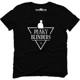 Tshirthane Peaky Blinders Tommy Shelby Üçgen Siyah Erkek T-Shirt