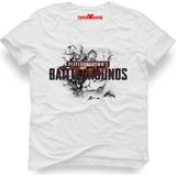 Tshirthane Pubg Alev Beyaz Erkek T-Shirt