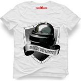 Tshirthane Pubg Born to loot Erkek T-Shirt - XXXL - Beyaz