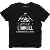 Tshirthane Pubg Come To Erangel Siyah Erkek T-Shirt