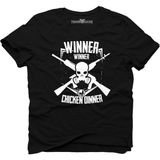 Tshirthane Pubg Gun Mask Siyah Erkek T-Shirt