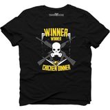 Tshirthane Pubg Gun Mask Winner Siyah Erkek T-Shirt