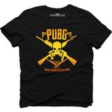 Tshirthane Pubg Gun Mask Winner Soldier Siyah Erkek T-Shirt - XL