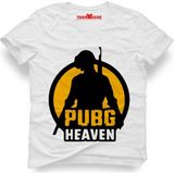 Tshirthane Pubg Heaven Erkek T-Shirt - L - Beyaz