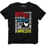 Tshirthane Pubg Help Message Siyah Erkek T-Shirt - XS