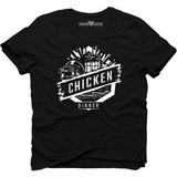 Tshirthane Pubg Kask Drop Chicken Dinner Siyah Erkek T-Shirt - XS
