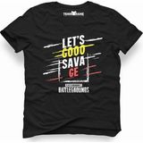 Tshirthane Pubg Lets Goo Savage Siyah Erkek T-Shirt - XL