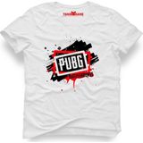 Tshirthane Pubg Logo Brush Beyaz Erkek T-Shirt - M
