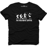 Tshirthane Pubg The Evolution Of Sorvival Siyah Erkek T-Shirt - M