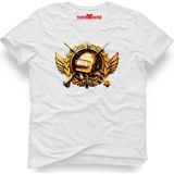 Tshirthane Pubg Up Level Beyaz Erkek T-Shirt - XS
