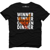 Tshirthane Pubg Winner Tavuk Siyah Erkek T-Shirt