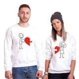 Tshirthane Puzzle Heart Sevgili Kombinleri Sweatshirt Kombini, Erkek, 2XL, N11PTTSV20SW328-Tek Ürün Fiyatıdır, Kombin Yapmak İçin En Az 2 Adet Sepete Ekleyiniz