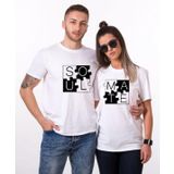 Tshirthane Puzzle Soul Mate 2'li Sevgili T-shirt