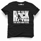 Tshirthane Queen We Will Rock You Siyah Erkek T-shirt