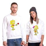 Tshirthane Romantik Robot Sevgili Kombinleri Sweatshirt Kombini, Kadın, S-Tek Ürün Fiyatıdır, Kombin Yapmak İçin En Az 2 Adet Sepete Ekleyiniz