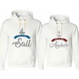 Tshirthane Sail Anchor 2'li Sevgili Sweatshirt