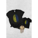 Tshirthane Sarı Lacivert Parmak Izi Baba Oğul Kız (Tek Ürün Fiyatıdır Kombin Yapmak Için En Az 2 Adet Sepete Ekleyiniz) - 3 - 4 Yaş - Siyah