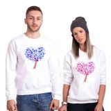 Tshirthane Sevgi Ağacı Sevgili Kombinleri Uzunkollu Sweatshirt