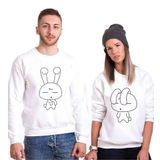 Tshirthane Sevimli Tavşan Sevgili Kombinleri Sweatshirt Kombini, Erkek, S-Tek Ürün Fiyatıdır, Kombin Yapmak İçin En Az 2 Adet Sepete Ekleyiniz