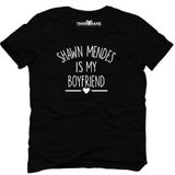 Tshirthane Shawn Mendes İs My Boyfriend Siyah Erkek T-shirt