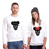 Tshirthane Skull Mause 2'li Sevgili Sweatshirt