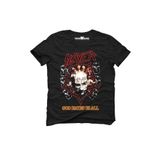 Tshirthane Slayer God Hates Us All Rock Metal Müzik Baskılı Dar Kesim Slim Fit Erkek T-shirt