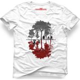 Tshirthane Stranger Things Looking For The Upside Down Beyaz Erkek T-Shirt