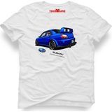 Tshirthane Subaru Beyaz Erkek T-Shirt - L