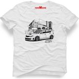 Tshirthane Subaru Hackback Beyaz Erkek T-Shirt