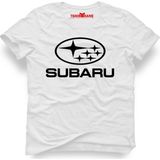 Tshirthane Subaru Logo Beyaz Erkek T-Shirt