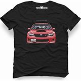 Tshirthane Subaru Red Line Siyah Erkek T-Shirt - XS