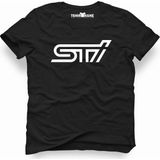 Tshirthane Subaru Sti Logo Siyah Erkek T-Shirt - XS