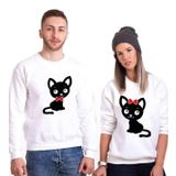 Tshirthane Tatlı Kedicik Sevgili Kombinleri Sweatshirt Kombini, Kadın, L-Tek Ürün Fiyatıdır, Kombin Yapmak İçin En Az 2 Adet Sepete Ekleyiniz