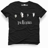 Tshirthane The Beatles 1960 1970 Siyah Erkek T-shirt