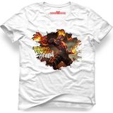 Tshirthane The Burning Vengeance Brand Beyaz Erkek T-Shirt