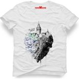 Tshirthane The galata istanbul Erkek T-Shirt - M - Beyaz