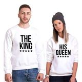 Tshirthane The King The Queen 2'li Sevgili Sweatshirt