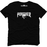 Tshirthane The Punisher Logo Siyah Erkek T-Shirt - XL