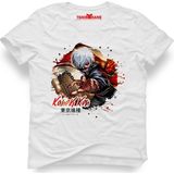 Tshirthane Tokyo Ghoul Kaneki Beyaz Erkek T-Shirt - M