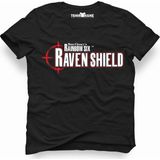 Tshirthane Tom Clancys Rainbow Six Raven Shield Siyah Erkek T-shirt