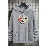 Tshirthane Tshirthane Unisex Kanagawa Oki Nami Ura Baskılı Sweatshirt