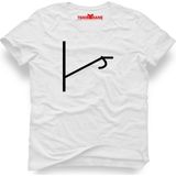 Tshirthane Türk Boyları Kınık Beyaz Erkek T-Shirt - XS